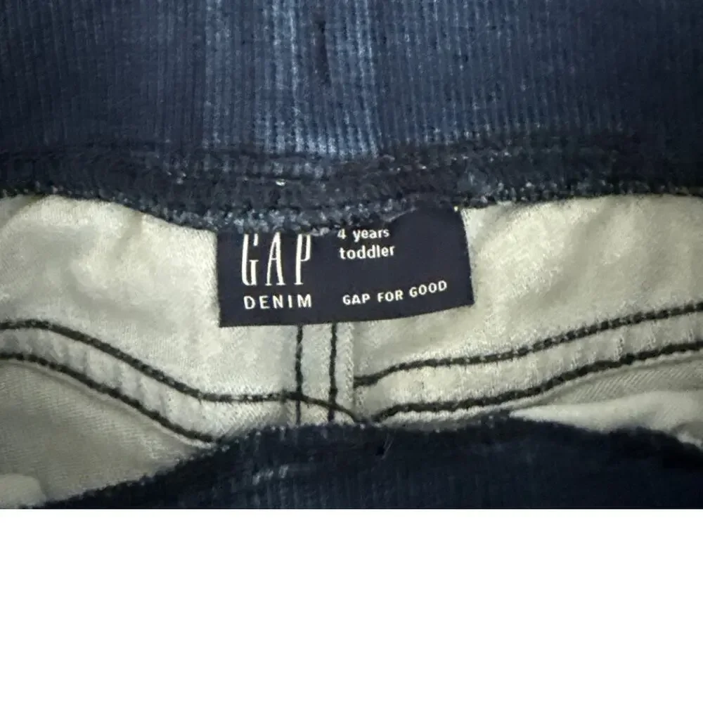 GAP Denim Elastic Waistband Pull On Drawstring Blue Jogger Jeans Size Youth 4